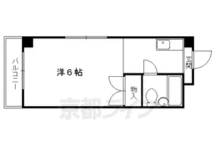 サンパティック聖護院【205号室】の間取り