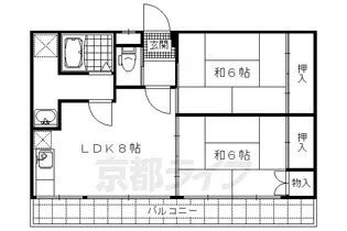 マンション錦生【21号室】の間取り