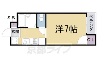 京都府京都市左京区下鴨西高木町【マンション】の間取り