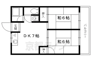 コーポいづつ【203号室】の間取り