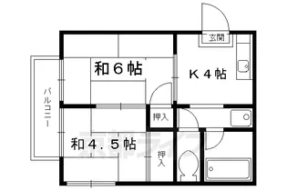 北白川ローズハイツ【202号室】の間取り