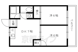ハイツ新喜【102号室】の間取り