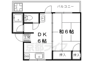 第二吉与門ハイツ【203号室】の間取り