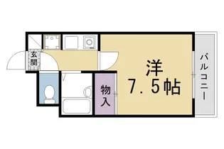 シュール西賀茂【1-A号室】の間取り