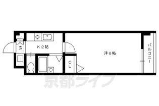 京都府京都市上京区秤口町【マンション】の間取り