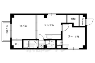 コーポOASIS【3-C号室】の間取り