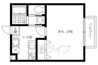 フラッティ一条御前【207号室】の間取り