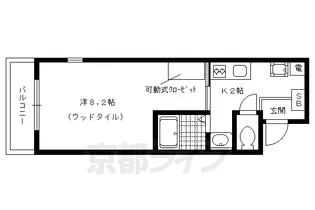 京都府京都市北区紫野西泉堂町【マンション】の間取り
