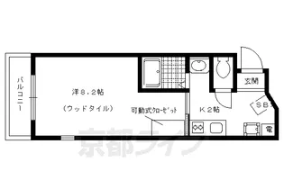 京都府京都市北区紫野西泉堂町【マンション】の間取り