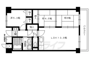 メゾンジュラク【404号室】の間取り