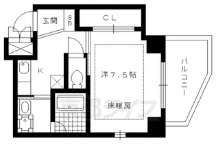 京都府京都市上京区花車町【マンション】の間取り
