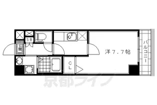 エクセレント・ビュー・かも川【4階】の間取り