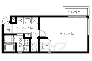 フラット長者町【203号室】の間取り