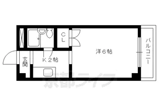 京都府京都市上京区笹屋町通千本東入【マンション】の間取り