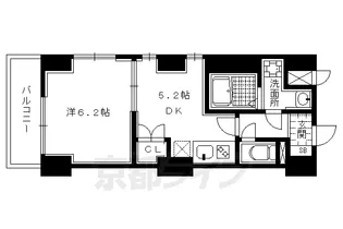 プラザ堀川寺之内【302号室】の間取り