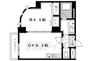 京都府京都市上京区百々町【マンション】の間取り