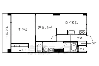 京都府京都市北区紫野西泉堂町【マンション】の間取り
