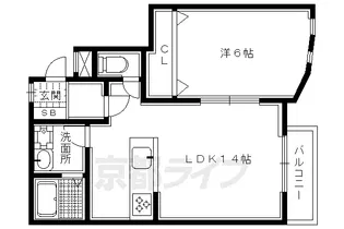 コンフォート・ファイブ【201号室】の間取り