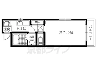 アルカス今出川【3階】の間取り
