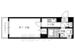 シャトー五福【202号室】の間取り