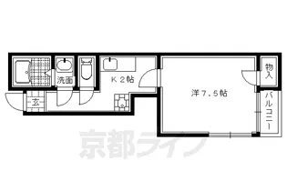 1Kの間取り画像