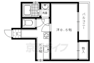 1Kの間取り画像