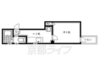 アルカス千本通【3-B号室】の間取り