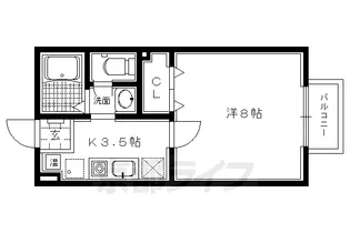 クレール北野B【1階】の間取り
