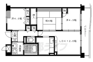 コンフォート深煌【1階】の間取り