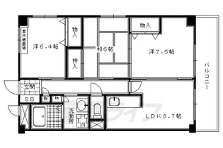 イースタン平野路【3階】の間取り