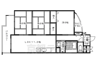 パヴォーネ植物園【101号室】の間取り