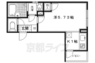 シャンテ西洞院【301号室】の間取り