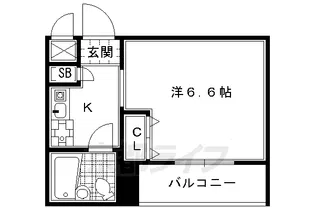 De’lead鴨川公園【204号室】の間取り