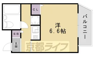 De’lead鴨川公園【202号室】の間取り
