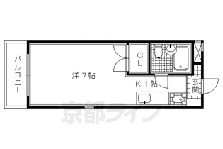 1Kの間取り画像