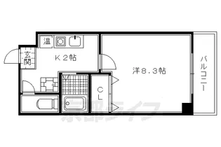 京都府京都市上京区中猪熊町【マンション】の間取り