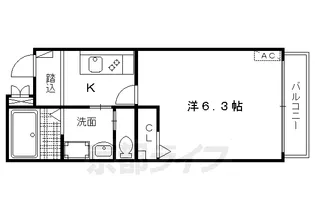 リリーブ今出川【203号室】の間取り