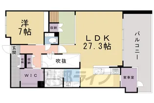 ユニーブル京都紫野【202号室】の間取り