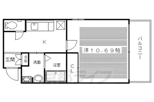 HF烏丸鞍馬口レジデンス【308号室】の間取り