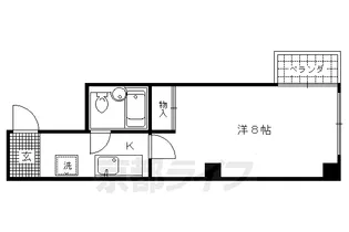 京都府京都市北区紫野上石龍町【マンション】の間取り
