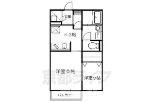リベル北山【103号室】の間取り