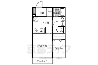 リベル北山【101号室】の間取り
