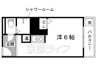 京都府京都市上京区西北小路町【マンション】の間取り