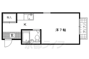 鞍馬口フラット【201号室】の間取り