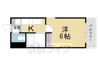 鞍馬口フラット【301号室】の間取り