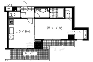 クリスタルグランツ京都御所西【601号室】の間取り