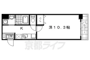 Bo.上七軒【101号室】の間取り