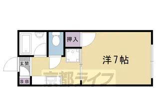 第二船岡山荘【1階】の間取り