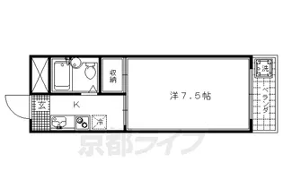 バルコ衣笠【306号室】の間取り