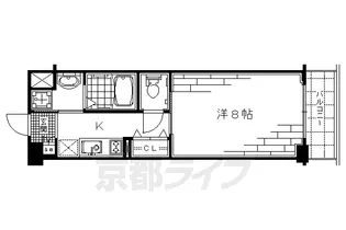 エイペックス京都西陣【204号室】の間取り